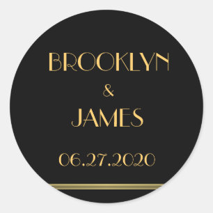 Stickers Mariage Gold Et Black Great Gatsby