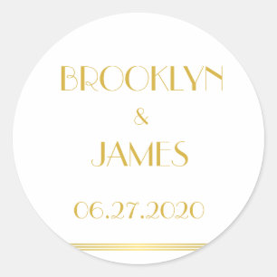 Stickers Mariage Gold Et White Great Gatsby