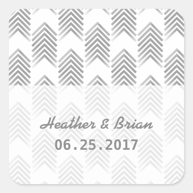 Stickers Mariage Gris Tribal Arrows (Devant)