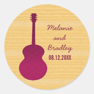 Stickers Mariage Guitare Pink Country