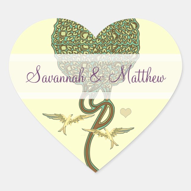 Stickers Mariage Inséparable Art Nouveau (Devant)