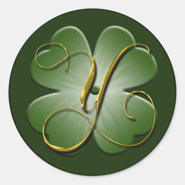 Stickers Mariage irlandais Monogram Y Enveloppe (Devant)