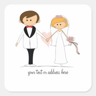 Stickers Mariage Mariée et Salle