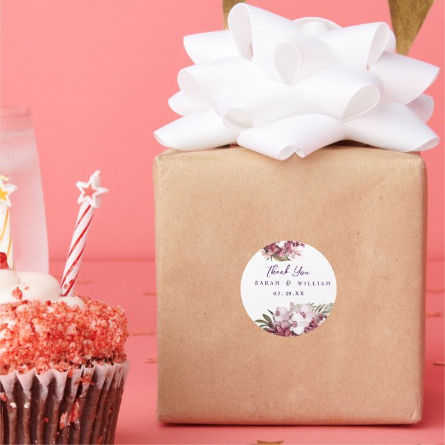 Stickers Mariage Merci Floral Classic (Fête)