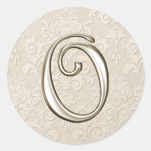 Stickers Mariage Monogramme Argent - lettre O