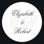 Stickers Mariage Monogramme de luxe minimaliste<br><div class="desc">Stickers Mariage Monogramme de luxe minimaliste</div>