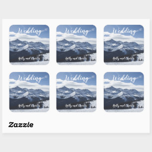 Stickers Mariage. Montagnes neigeuses