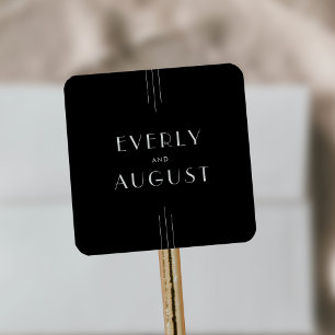 Stickers Mariage Noir Art Déco TOUS modernes