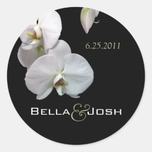 Stickers Mariage Orchidées Blanches