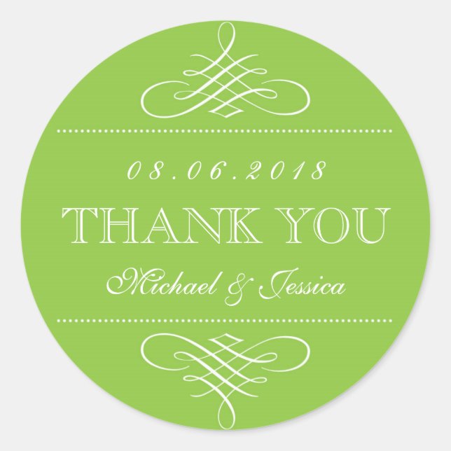 Stickers Mariage Ornament à la crème (Devant)