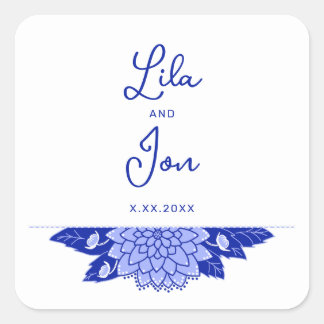 Stickers Mariage personnalisé Dahlia