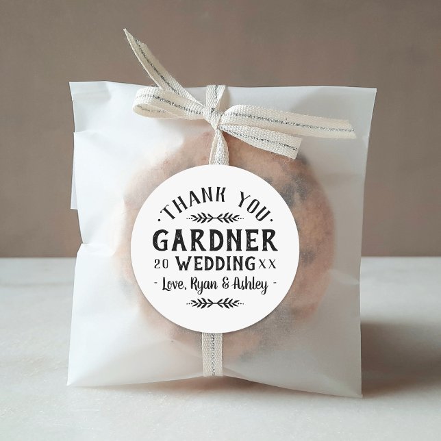 Stickers Mariage Personnalisé Rustique Moderne Fav (Créateur téléchargé)