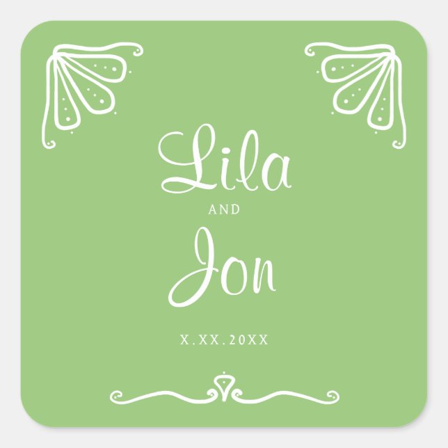 Stickers Mariage personnalisé Tuberose (Devant)
