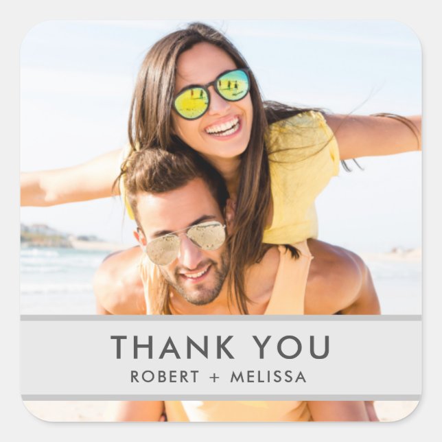 Stickers mariage Photo Merci Favor (Devant)