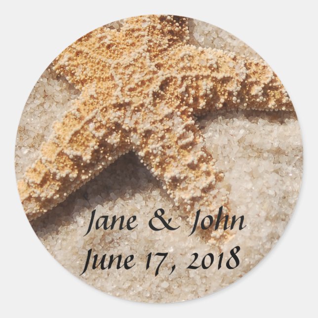 Stickers Mariage Plage Starfish (Devant)