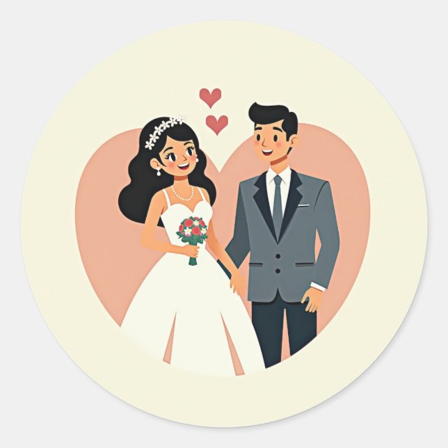 Stickers Mariage plein de charme (Devant)