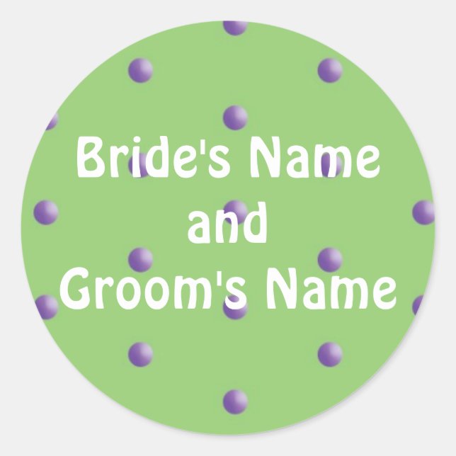 Stickers Mariage pois (Devant)