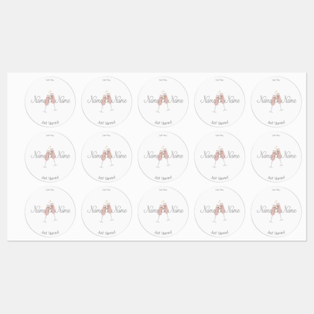 Stickers Mariage pour Cartes Cadeaux Merci Cartes (Feuille)