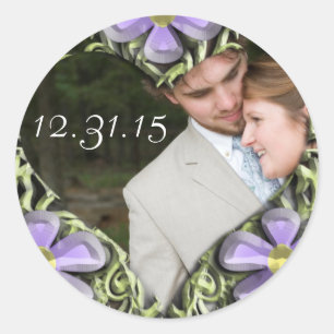 Stickers Mariage Purple Daisy Votre Photo