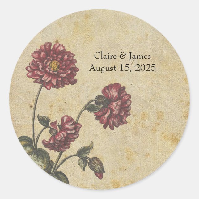 Stickers Mariage Romance gothique - Sombre et élég (Devant)