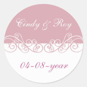 stickers mariage rose