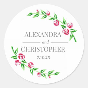 Stickers Mariage Rose romantique