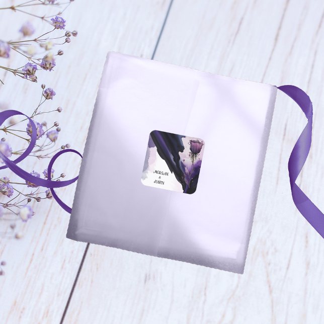 Stickers Mariage Rose Violet Vivid (Créateur téléchargé)