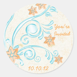 Stickers Mariage Starfish et Destination Eau