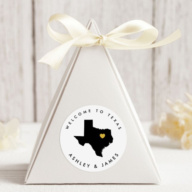Stickers Mariage Texas Welcome pour sac boîte à tr (Créateur téléchargé)