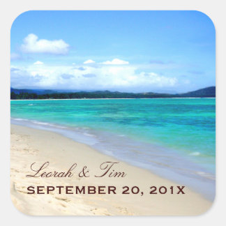 stickers mariage thème plage