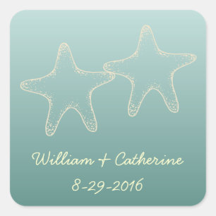 Stickers Mariage turquoise Starfish
