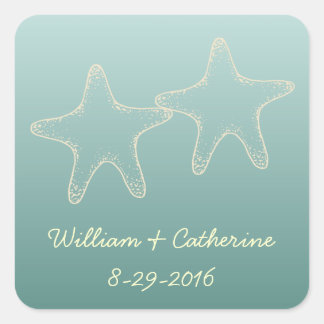 Stickers Mariage turquoise Starfish
