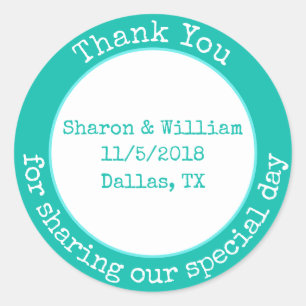 Stickers mariage vert à la menthe Favoriser