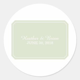 Stickers Mariage Vert Simplement Élégant
