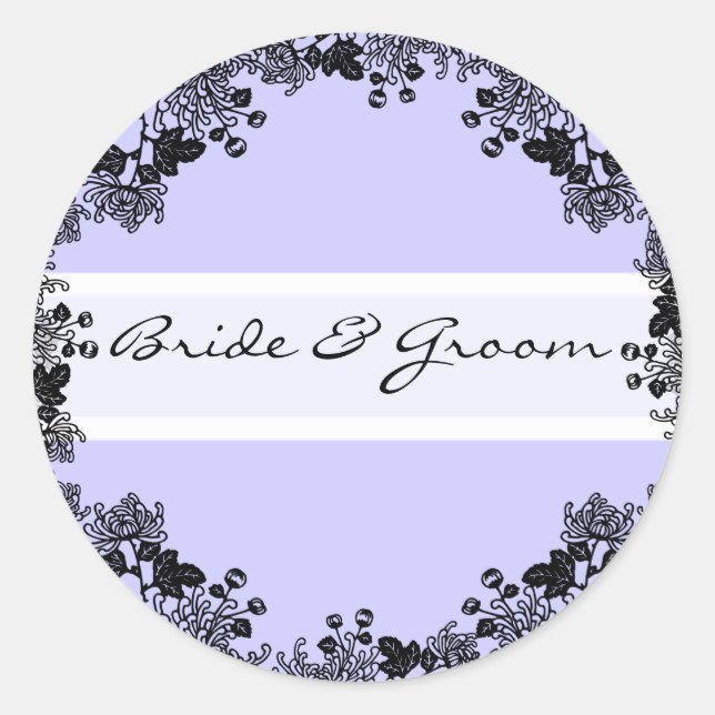 Stickers Mariage Vintage noir (Devant)