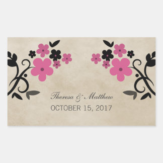 Stickers Mariage Vintage rose sucré