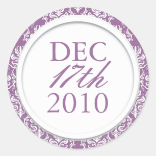 Stickers Mariage violet classique