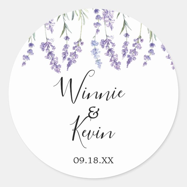 Stickers Mariage Violet, Lavande (Devant)