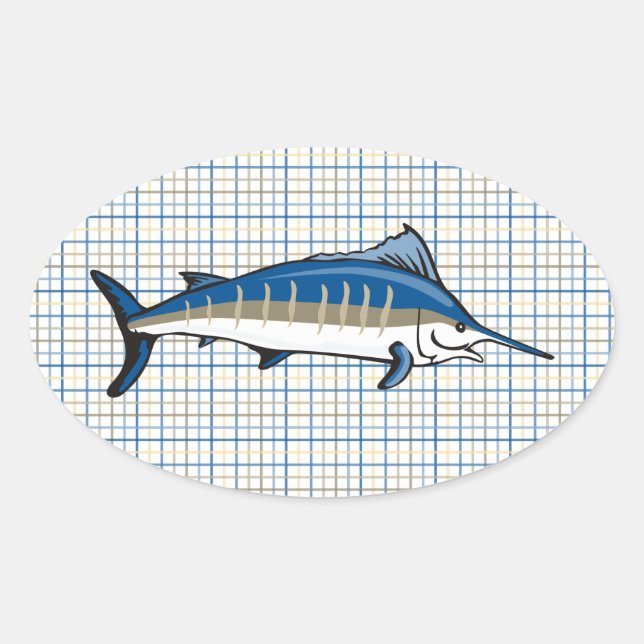 Stickers - Marlin bleu sur Plaid (Devant)