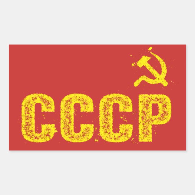 Stickers marteau et faucille CCCP usagés (Devant)