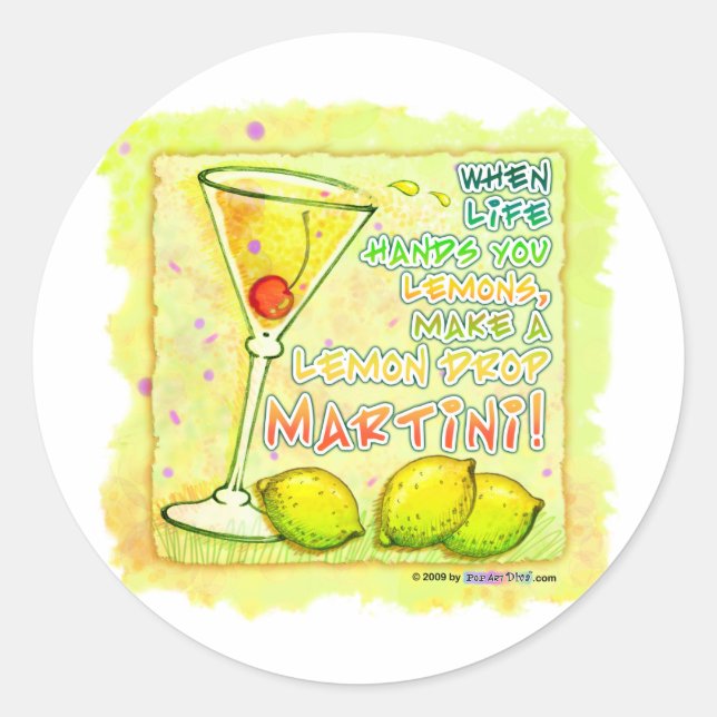 Stickers - Martini à goutte de citron (Devant)