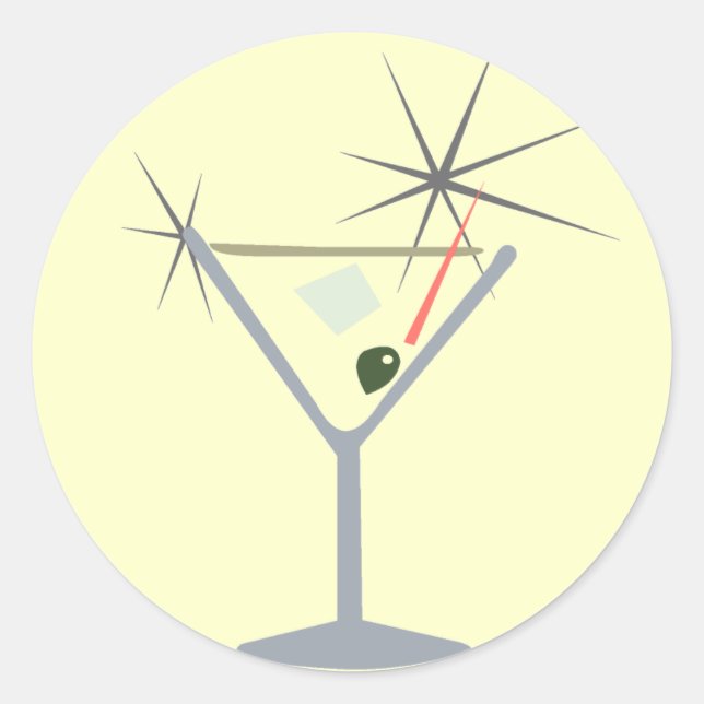 Stickers Martini en verre (Devant)