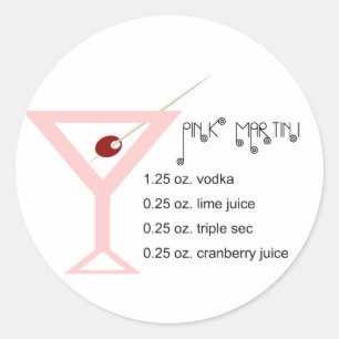 Stickers Martini rose