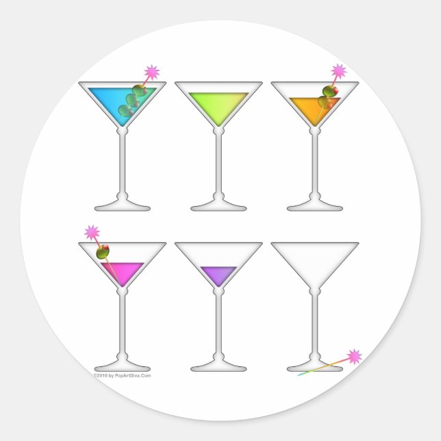 Stickers - Martinis Partir, Partir, Partir (Devant)