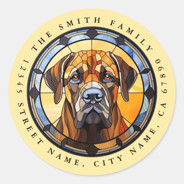 Stickers Mastiff Round (Devant)