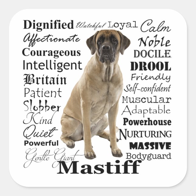 Stickers Mastiff Traits (Devant)