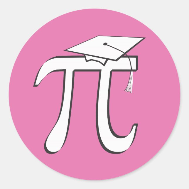 Stickers Math Pi Graduate PINK Pi Grad (Devant)