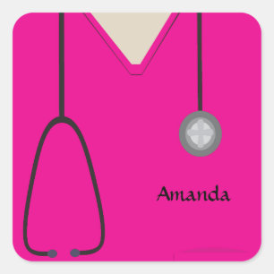 Stickers Médicale rose chaud