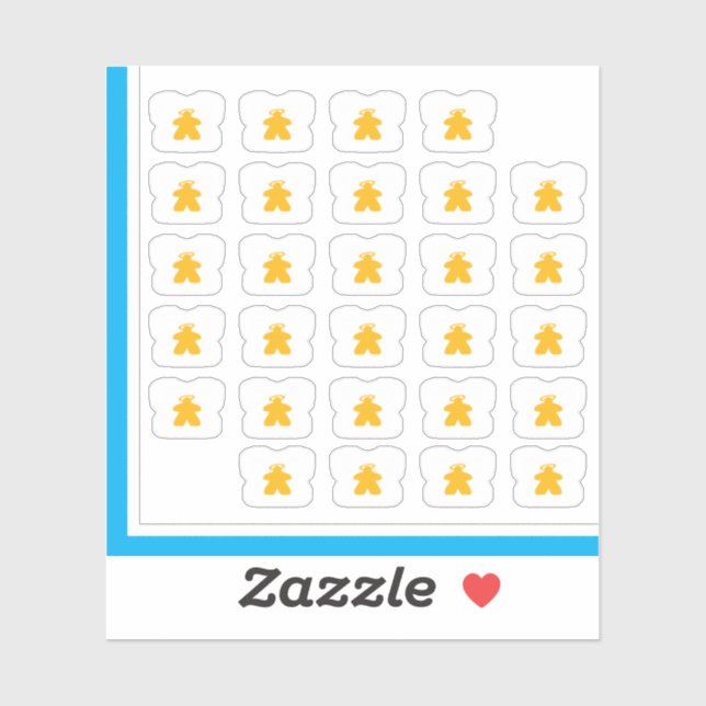 Stickers Meeple Tee - Angel Meeples (Feuille)