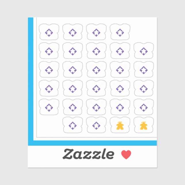 Stickers Meeple Tee - Jeu de société (Feuille)